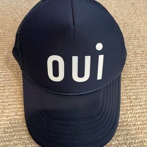 Clare V Dark Blue Oui Trucker Hat